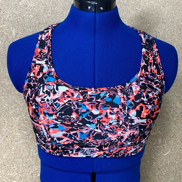 Under Armour Mid Crossback Print Mash Up Sports Bra - Small - Picture 4 of 5